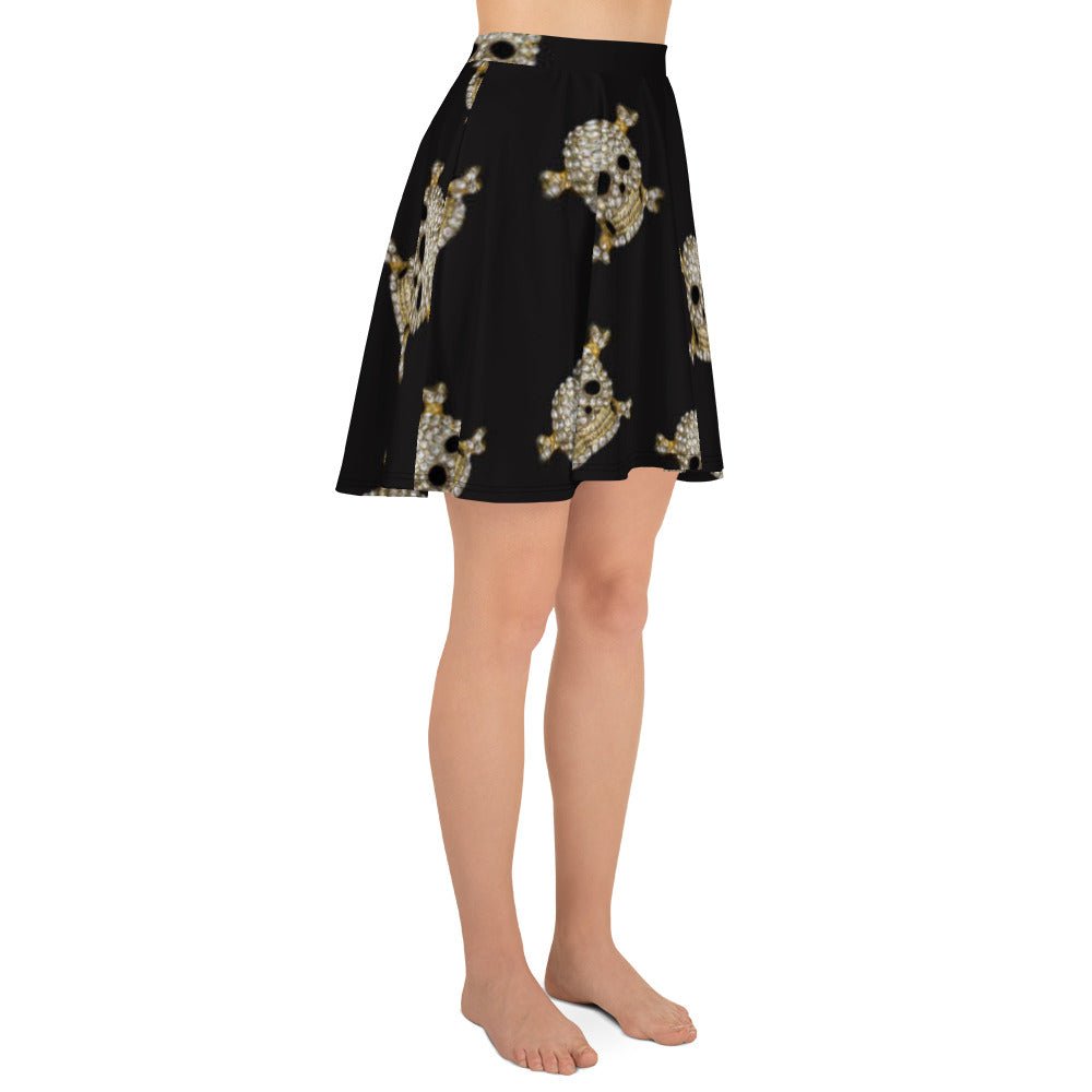 Skater Skirt, Women's Black Mini Skirt, Women's skater skirt, Cut & sew sublimation skirt, skater skirt for summer and spring - PratSN