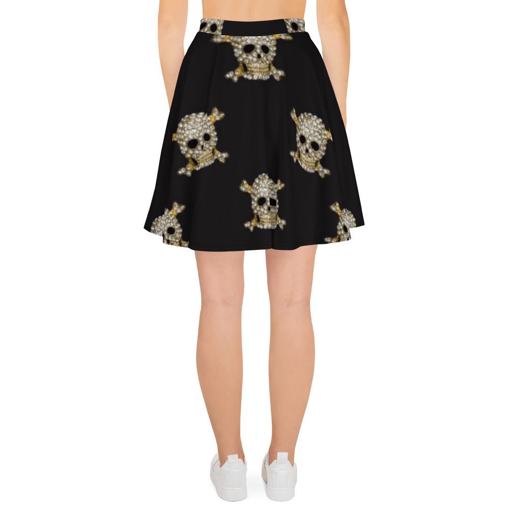 Skater Skirt, Women's Black Mini Skirt, Women's skater skirt, Cut & sew sublimation skirt, skater skirt for summer and spring - PratSN