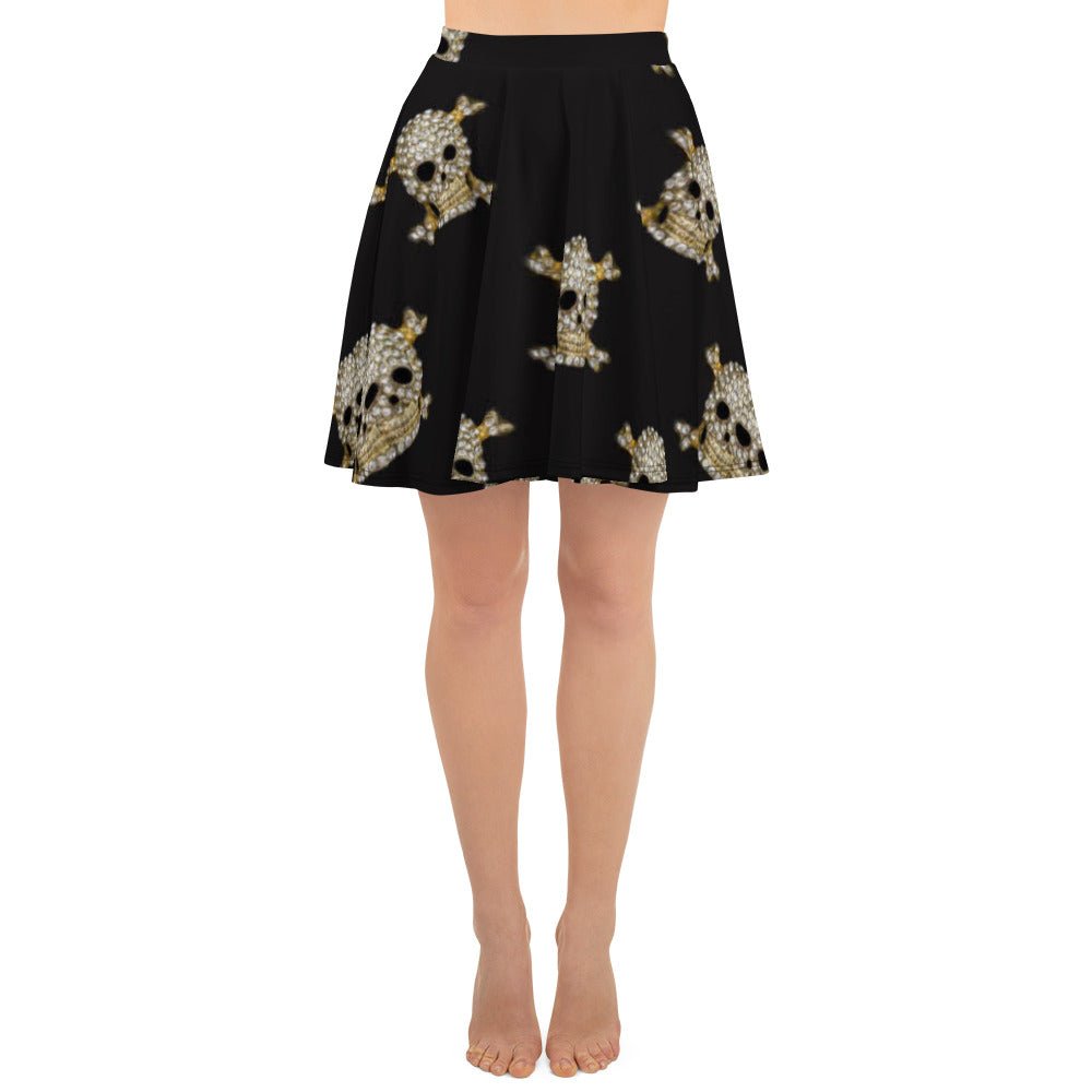 Skater Skirt, Women's Black Mini Skirt, Women's skater skirt, Cut & sew sublimation skirt, skater skirt for summer and spring - PratSN