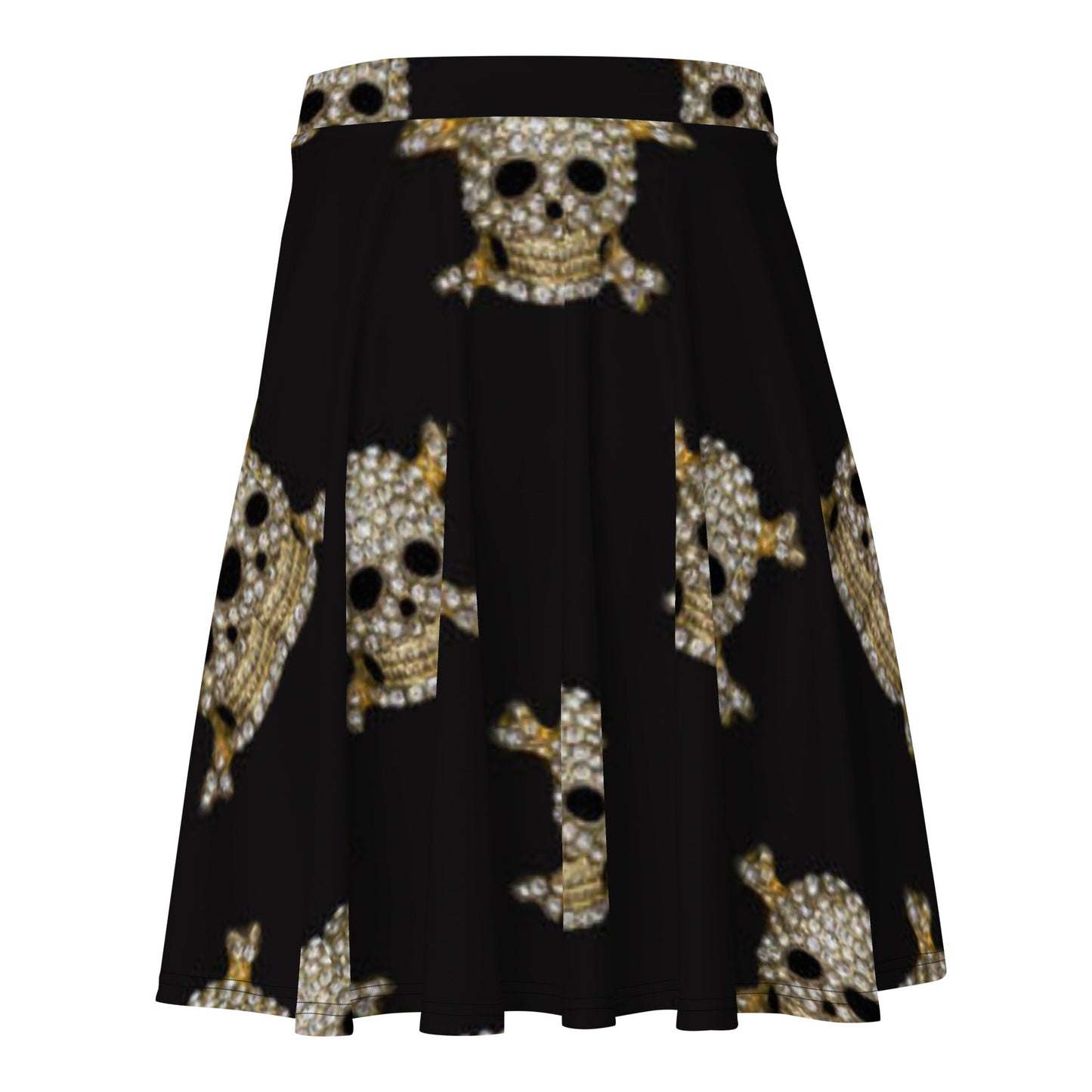 Skater Skirt, Women's Black Mini Skirt, Women's skater skirt, Cut & sew sublimation skirt, skater skirt for summer and spring - PratSN