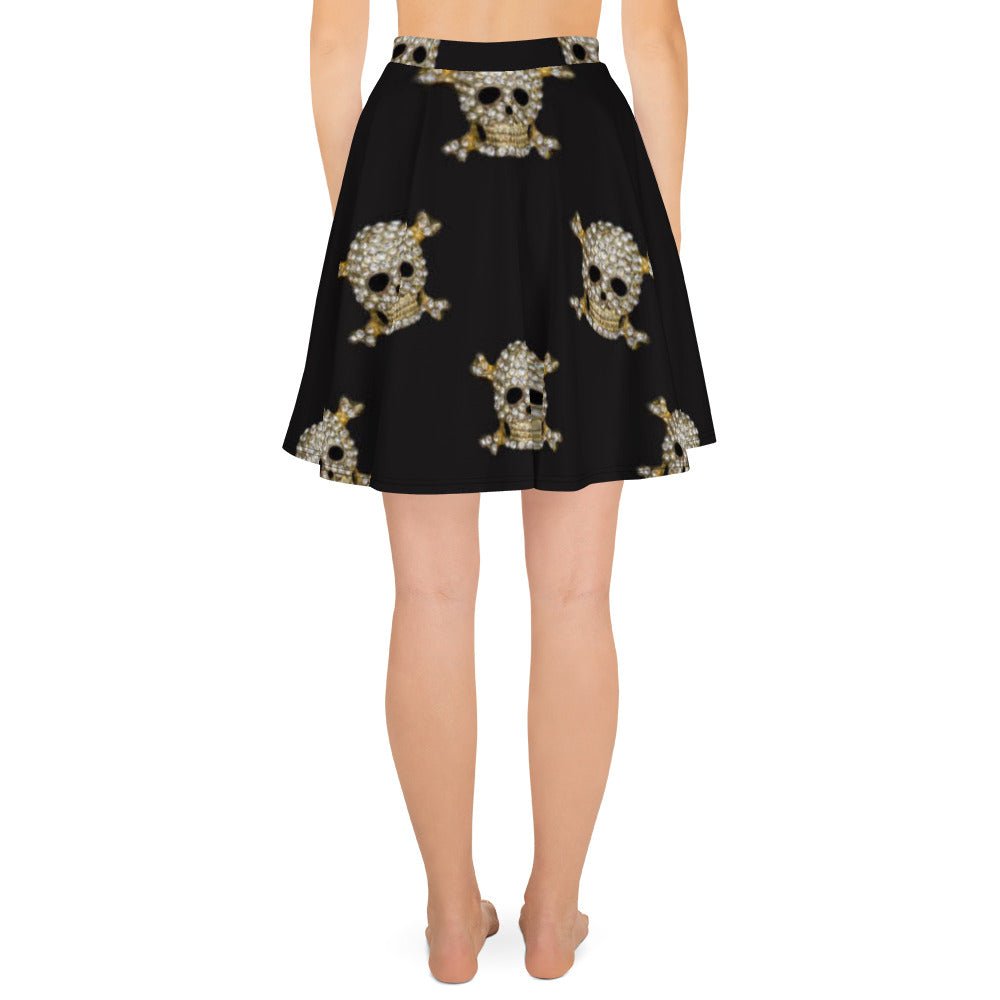 Skater Skirt, Women's Black Mini Skirt, Women's skater skirt, Cut & sew sublimation skirt, skater skirt for summer and spring - PratSN