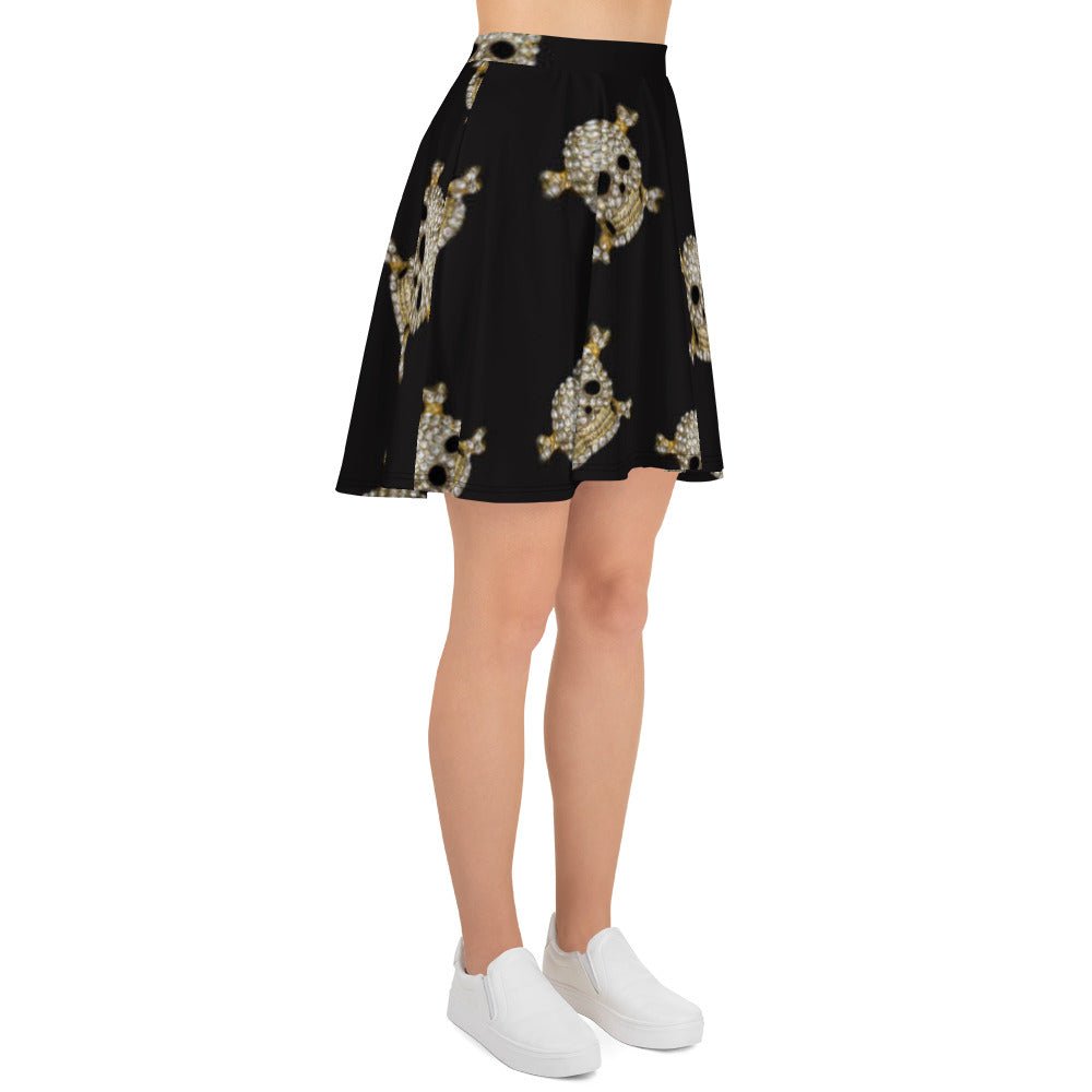Skater Skirt, Women's Black Mini Skirt, Women's skater skirt, Cut & sew sublimation skirt, skater skirt for summer and spring - PratSN