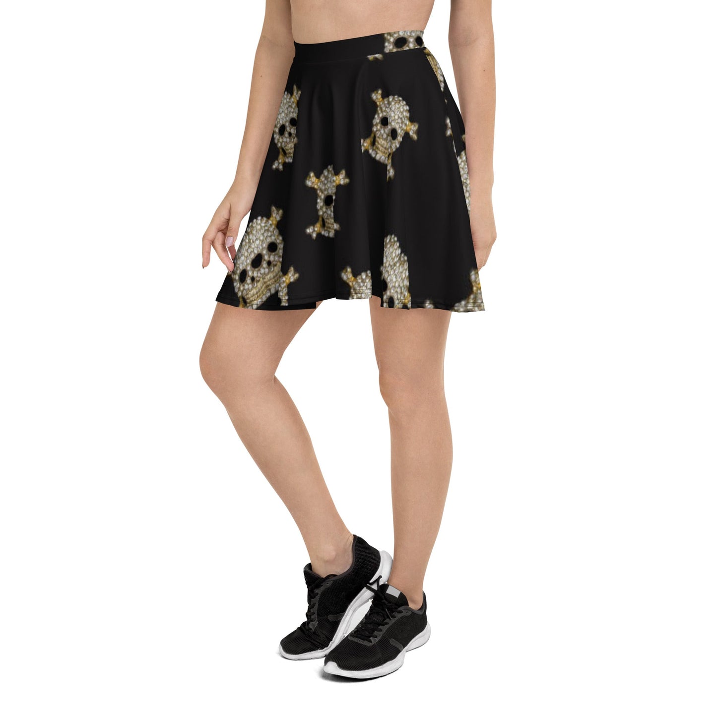 Skater Skirt, Women's Black Mini Skirt, Women's skater skirt, Cut & sew sublimation skirt, skater skirt for summer and spring - PratSN