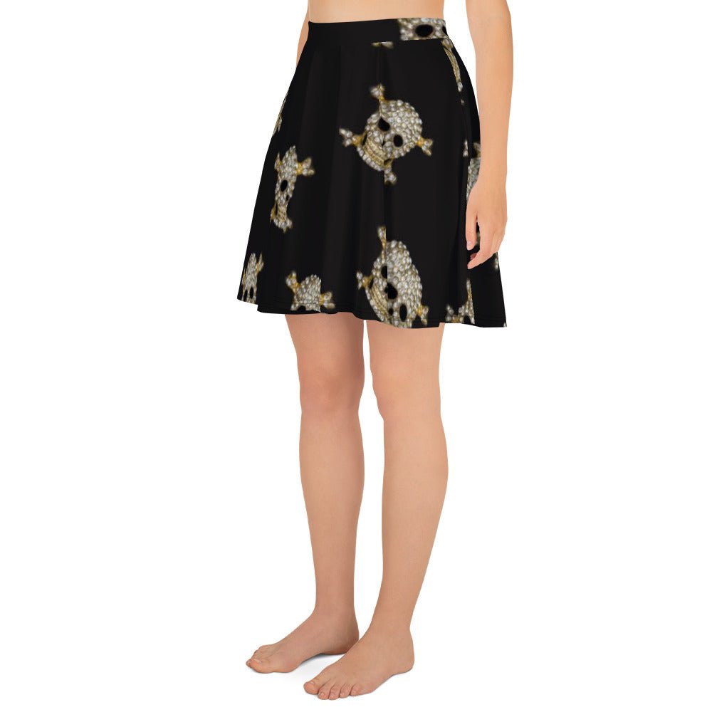 Skater Skirt, Women's Black Mini Skirt, Women's skater skirt, Cut & sew sublimation skirt, skater skirt for summer and spring - PratSN