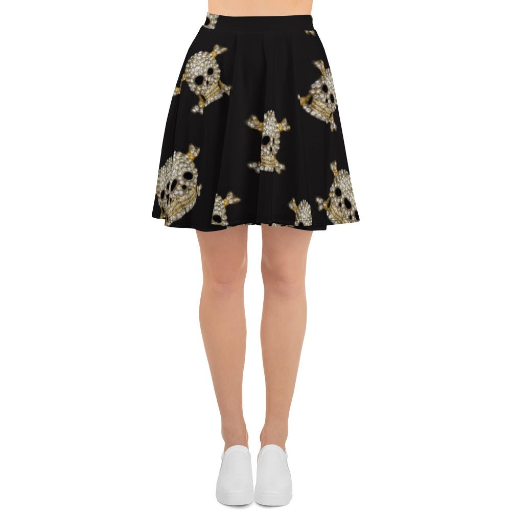 Skater Skirt, Women's Black Mini Skirt, Women's skater skirt, Cut & sew sublimation skirt, skater skirt for summer and spring - PratSN