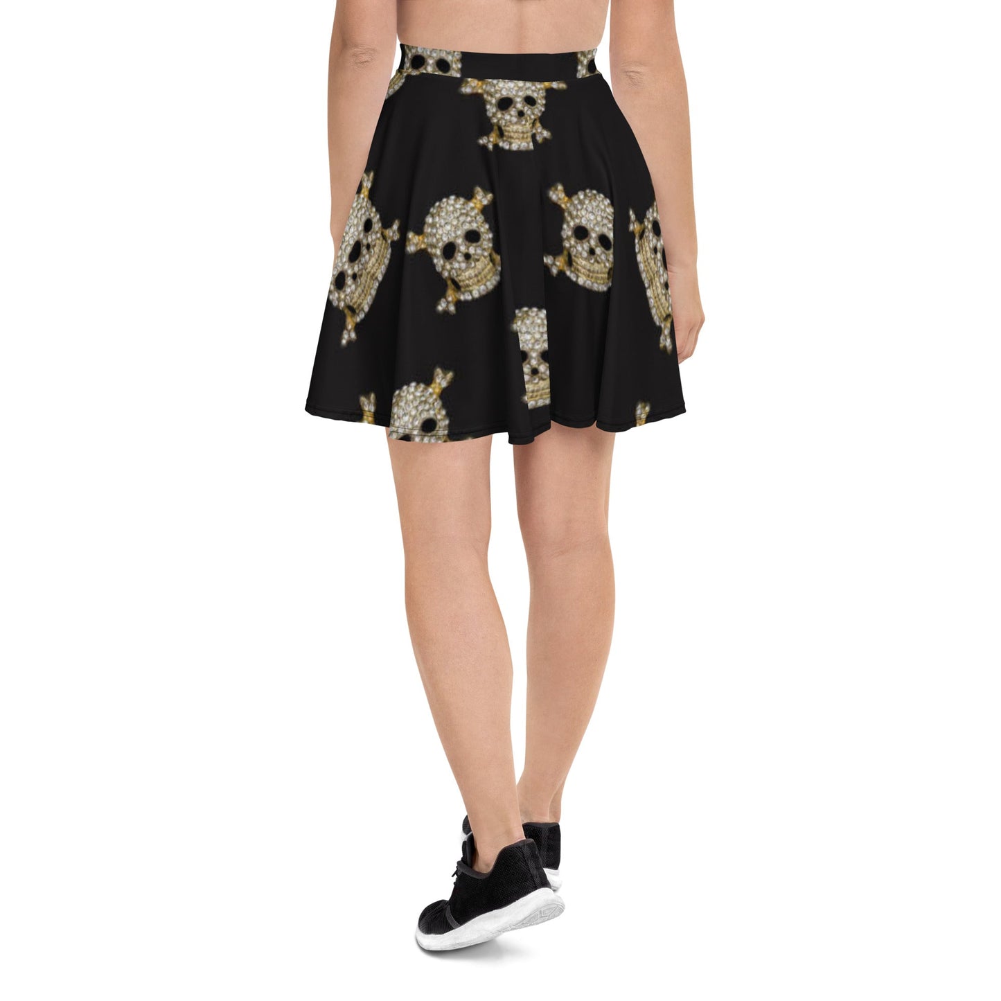 Skater Skirt, Women's Black Mini Skirt, Women's skater skirt, Cut & sew sublimation skirt, skater skirt for summer and spring - PratSN