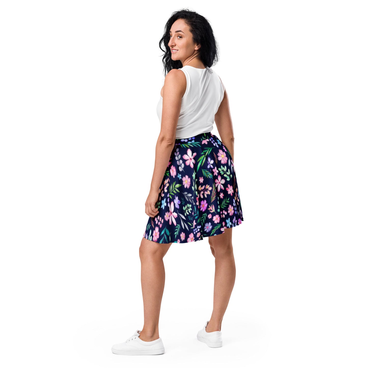 Skater Skirt, Women's Floral mini Skirt, - PratSN