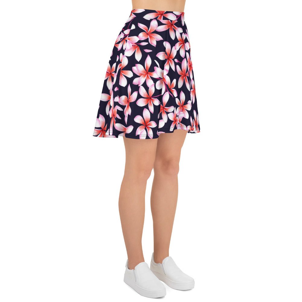 Skater Skirt, Women's skater skirt, Multi color skirt, Blooming pattern skater skirt, Cut & sew sublimation skirt, skater skirt for summer and spring - PratSN