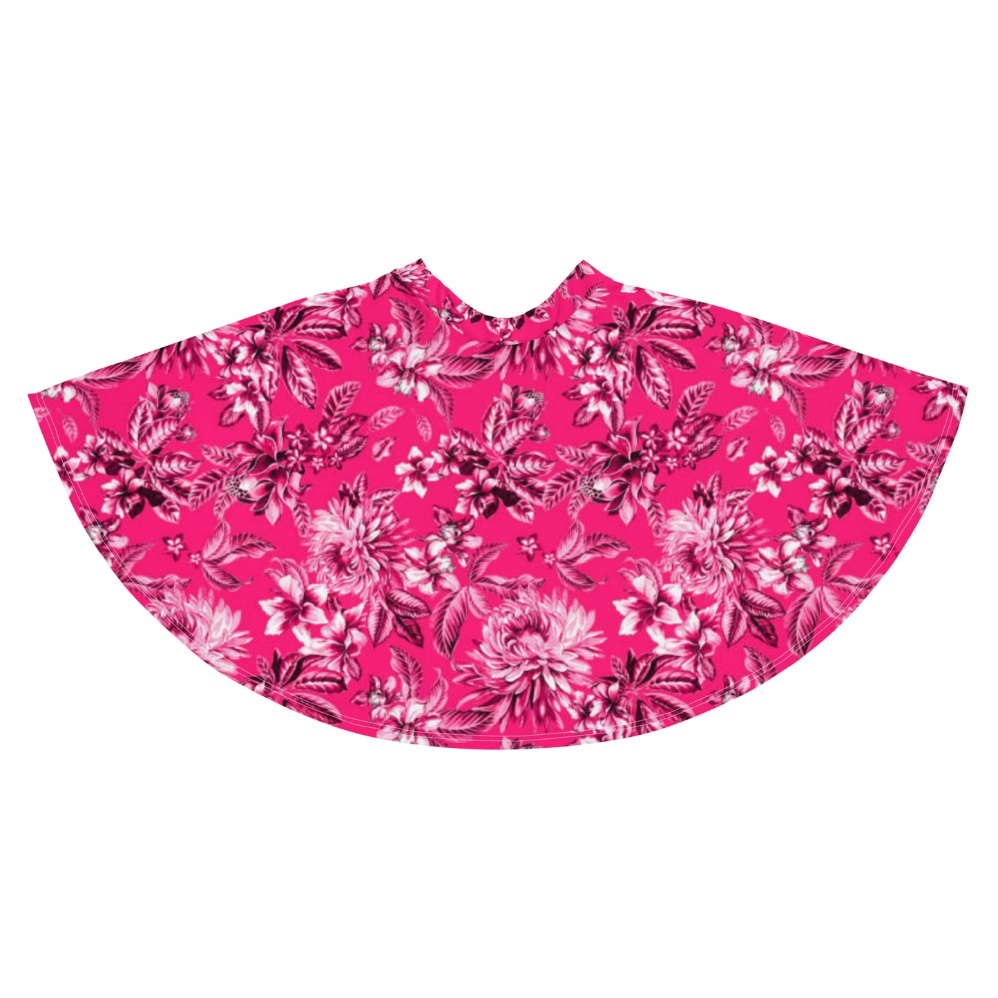 Skater Skirt, Women's skater skirt, Multi color skirt, Blooming pattern skater skirt, Cut & sew sublimation skirt, skater skirt for summer and spring - PratSN