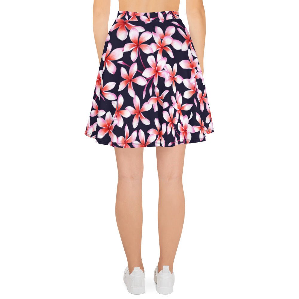 Skater Skirt, Women's skater skirt, Multi color skirt, Blooming pattern skater skirt, Cut & sew sublimation skirt, skater skirt for summer and spring - PratSN
