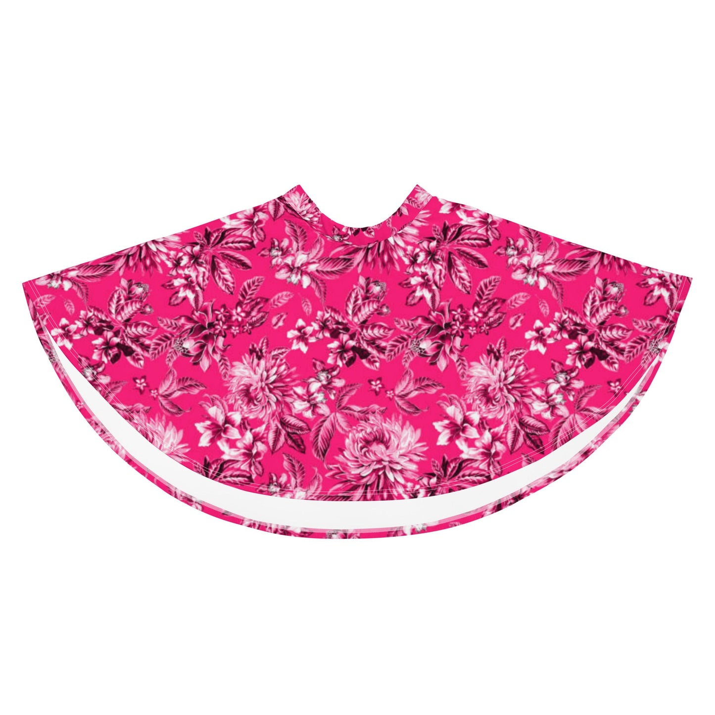 Skater Skirt, Women's skater skirt, Multi color skirt, Blooming pattern skater skirt, Cut & sew sublimation skirt, skater skirt for summer and spring - PratSN