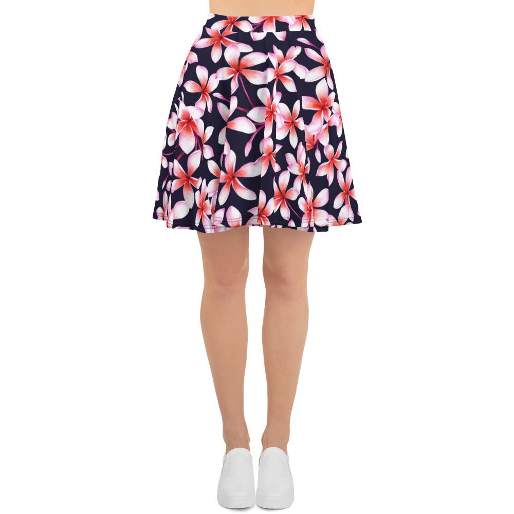 Skater Skirt, Women's skater skirt, Multi color skirt, Blooming pattern skater skirt, Cut & sew sublimation skirt, skater skirt for summer and spring - PratSN