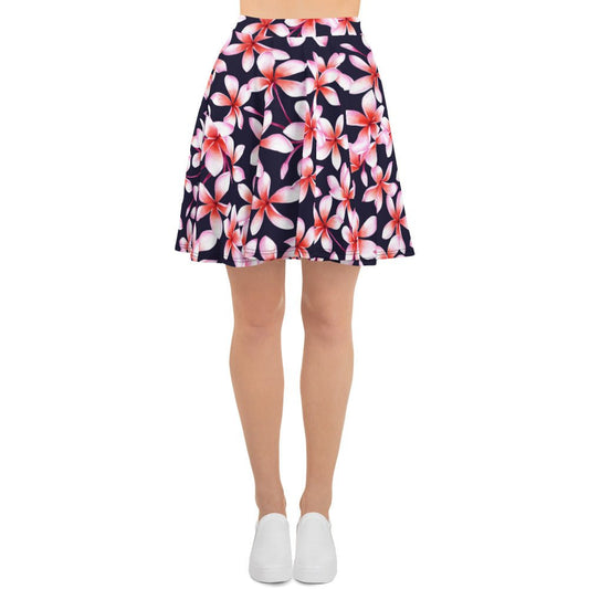 Skater Skirt, Women's skater skirt, Multi color skirt, Blooming pattern skater skirt, Cut & sew sublimation skirt, skater skirt for summer and spring - PratSN