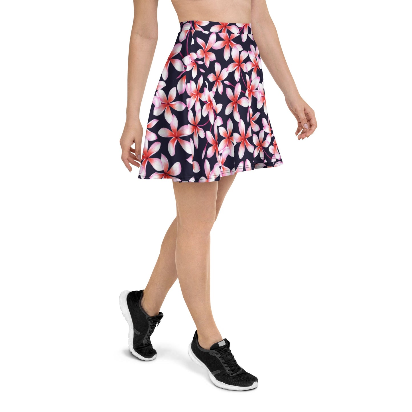 Skater Skirt, Women's skater skirt, Multi color skirt, Blooming pattern skater skirt, Cut & sew sublimation skirt, skater skirt for summer and spring - PratSN