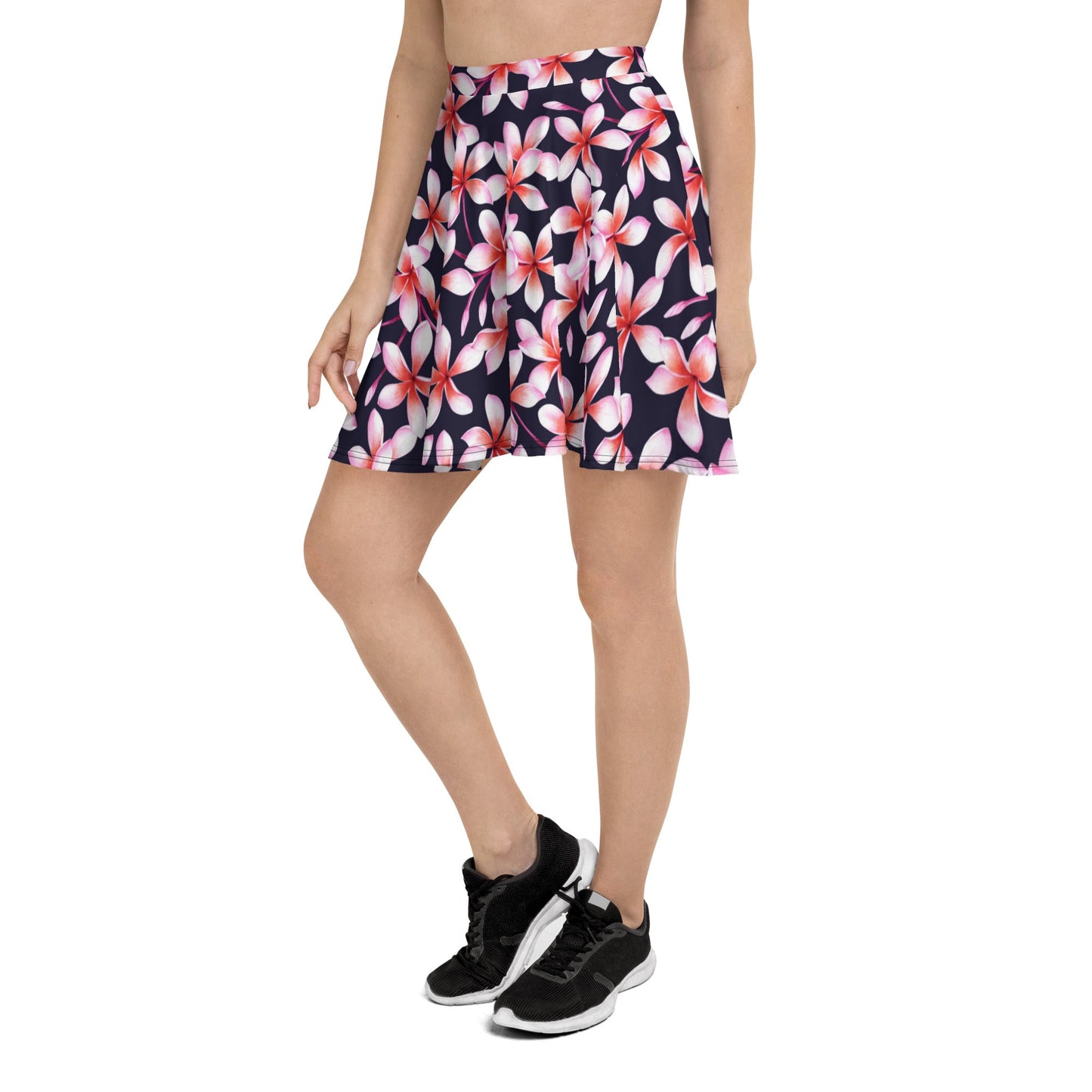 Skater Skirt, Women's skater skirt, Multi color skirt, Blooming pattern skater skirt, Cut & sew sublimation skirt, skater skirt for summer and spring - PratSN