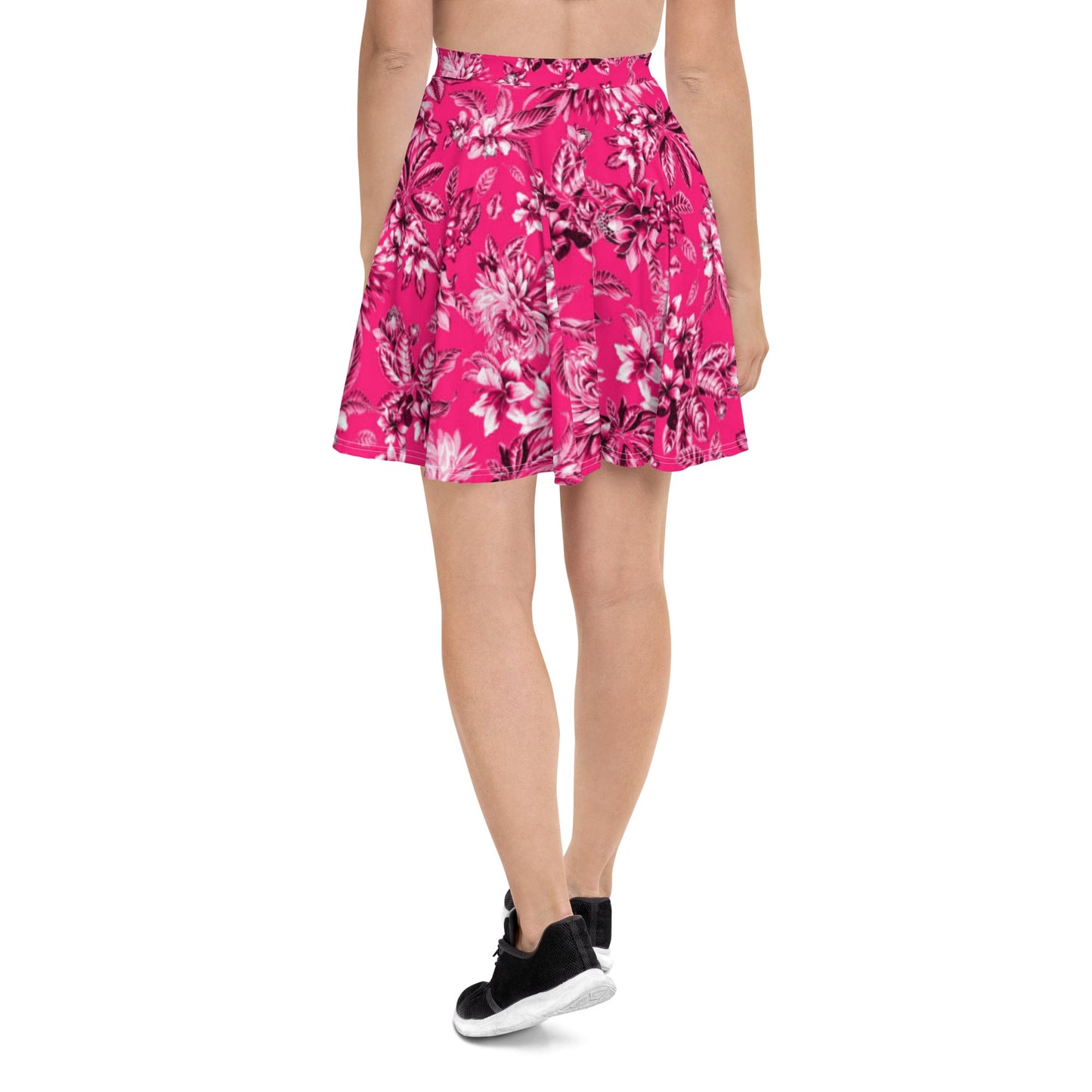 Skater Skirt, Women's skater skirt, Multi color skirt, Blooming pattern skater skirt, Cut & sew sublimation skirt, skater skirt for summer and spring - PratSN