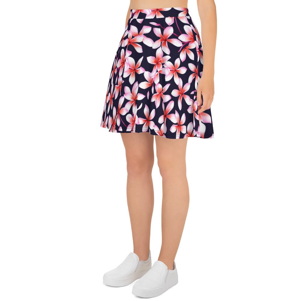 Skater Skirt, Women's skater skirt, Multi color skirt, Blooming pattern skater skirt, Cut & sew sublimation skirt, skater skirt for summer and spring - PratSN