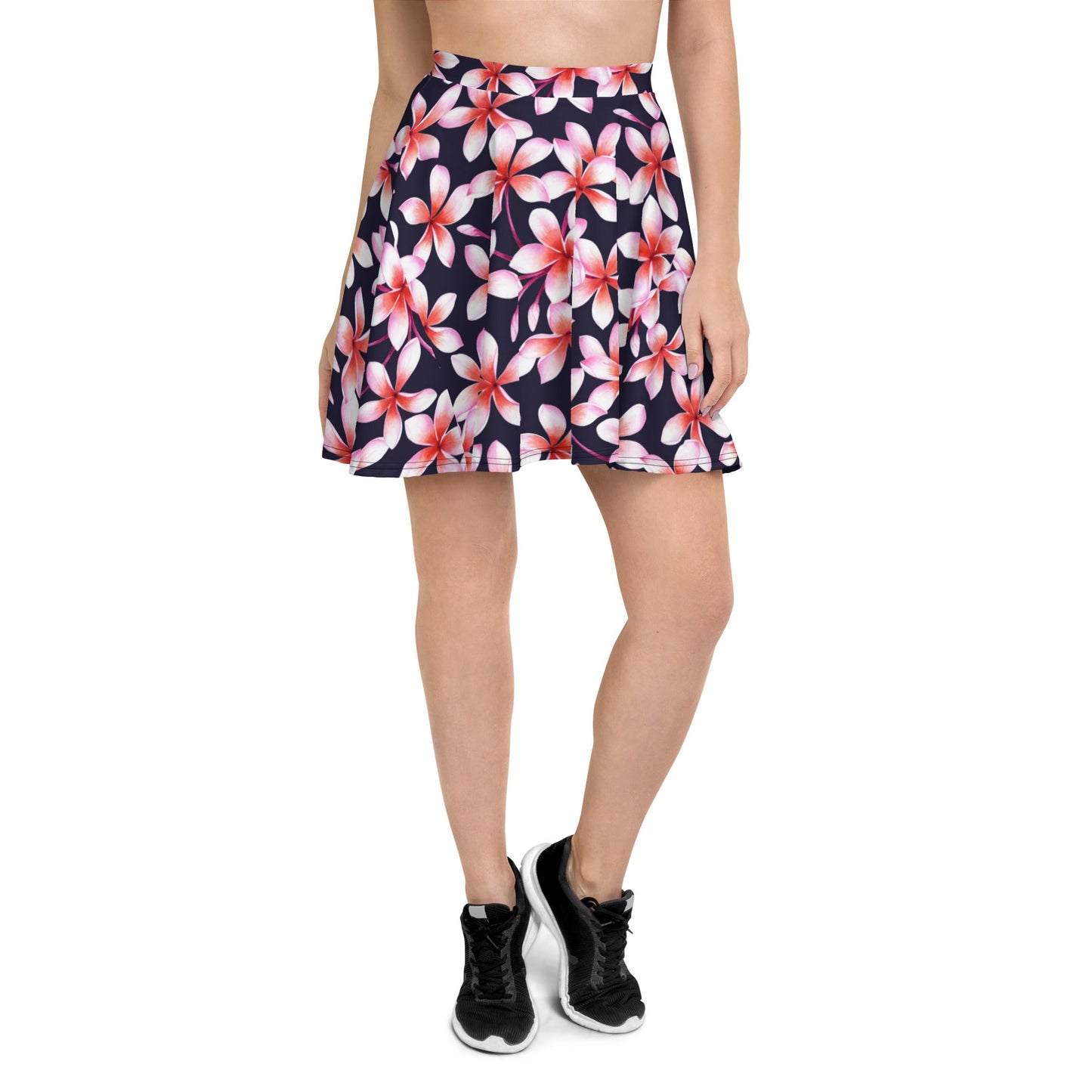 Skater Skirt, Women's skater skirt, Multi color skirt, Blooming pattern skater skirt, Cut & sew sublimation skirt, skater skirt for summer and spring - PratSN