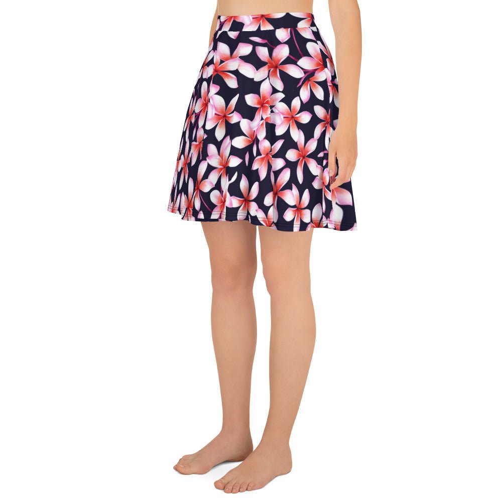 Skater Skirt, Women's skater skirt, Multi color skirt, Blooming pattern skater skirt, Cut & sew sublimation skirt, skater skirt for summer and spring - PratSN