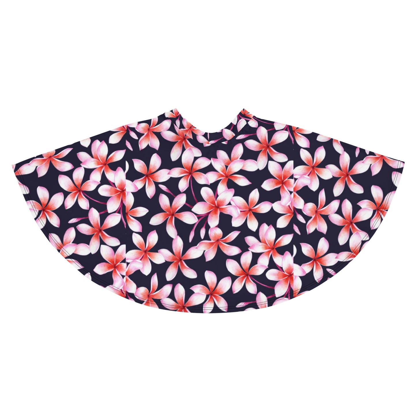 Skater Skirt, Women's skater skirt, Multi color skirt, Blooming pattern skater skirt, Cut & sew sublimation skirt, skater skirt for summer and spring - PratSN