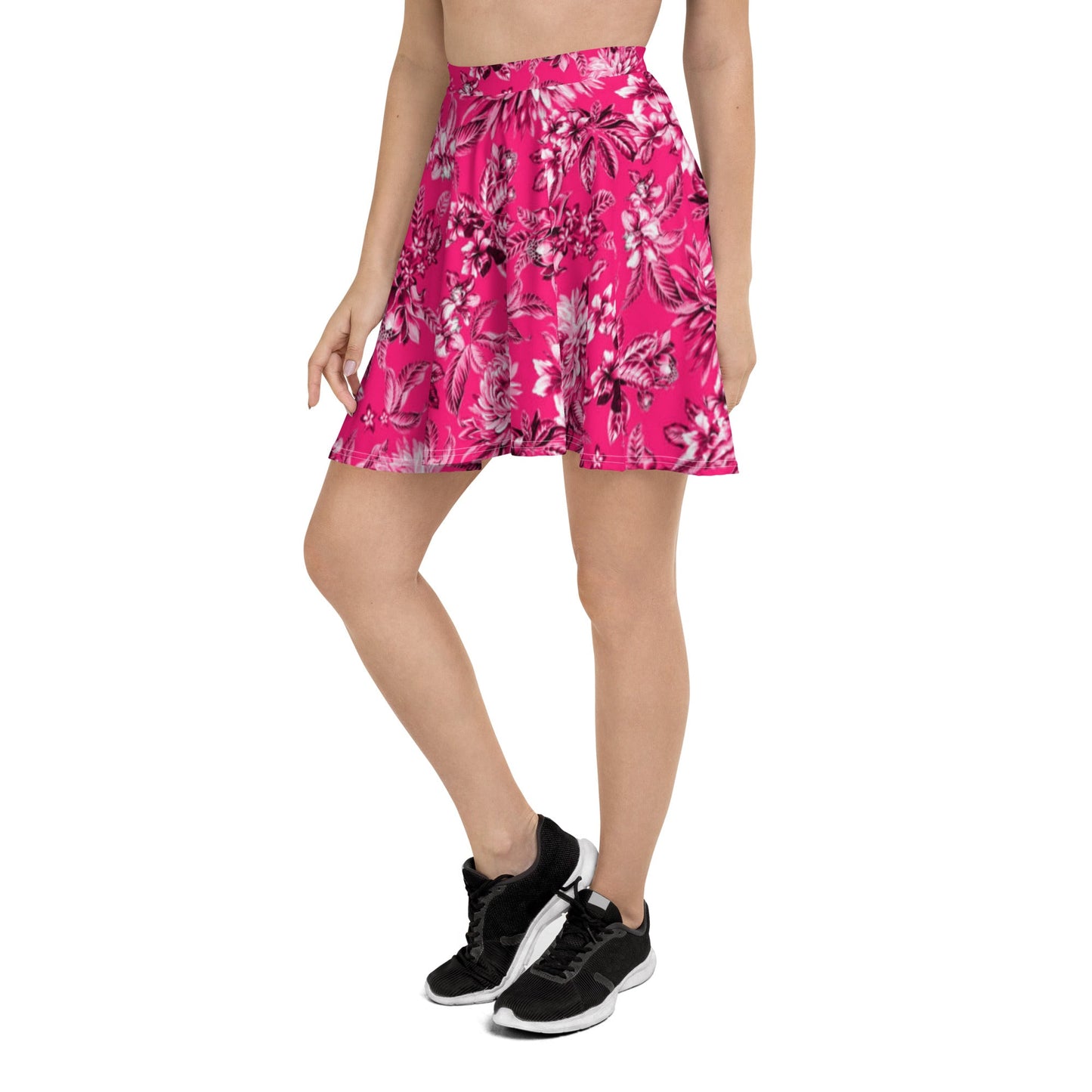 Skater Skirt, Women's skater skirt, Multi color skirt, Blooming pattern skater skirt, Cut & sew sublimation skirt, skater skirt for summer and spring - PratSN