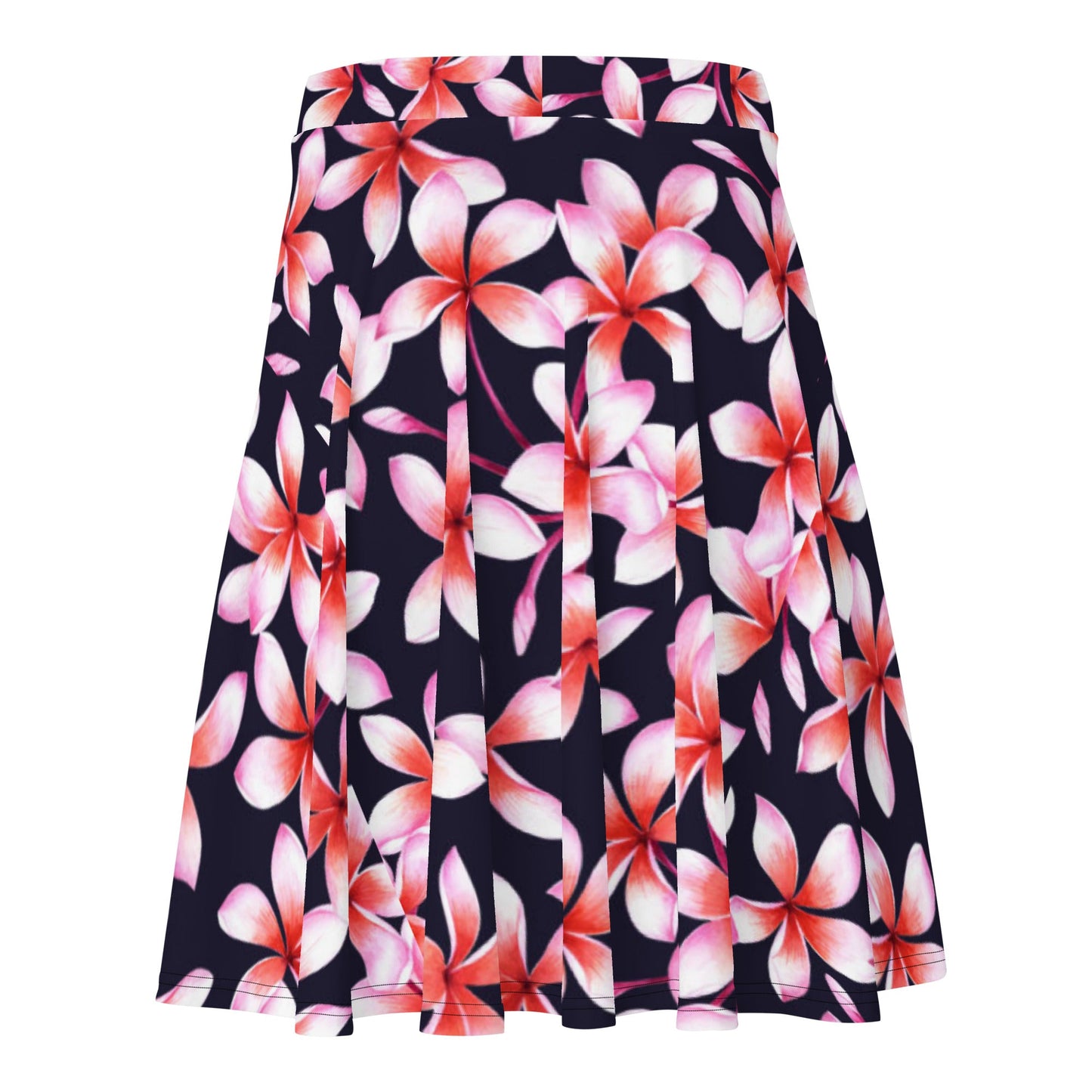 Skater Skirt, Women's skater skirt, Multi color skirt, Blooming pattern skater skirt, Cut & sew sublimation skirt, skater skirt for summer and spring - PratSN