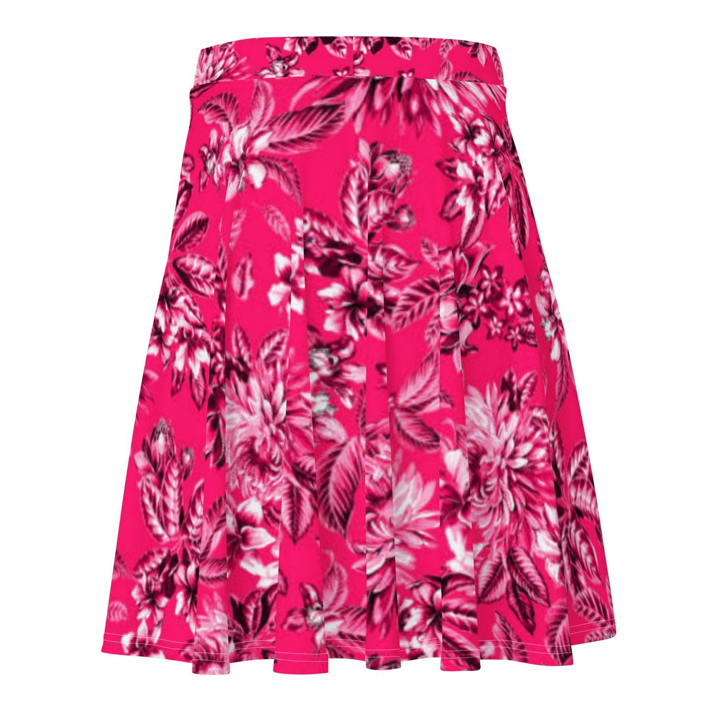 Skater Skirt, Women's skater skirt, Multi color skirt, Blooming pattern skater skirt, Cut & sew sublimation skirt, skater skirt for summer and spring - PratSN