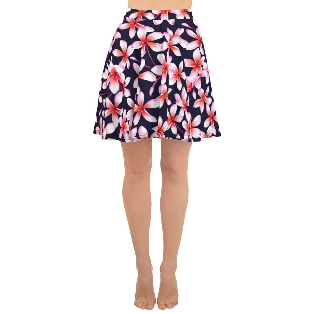 Skater Skirt, Women's skater skirt, Multi color skirt, Blooming pattern skater skirt, Cut & sew sublimation skirt, skater skirt for summer and spring - PratSN