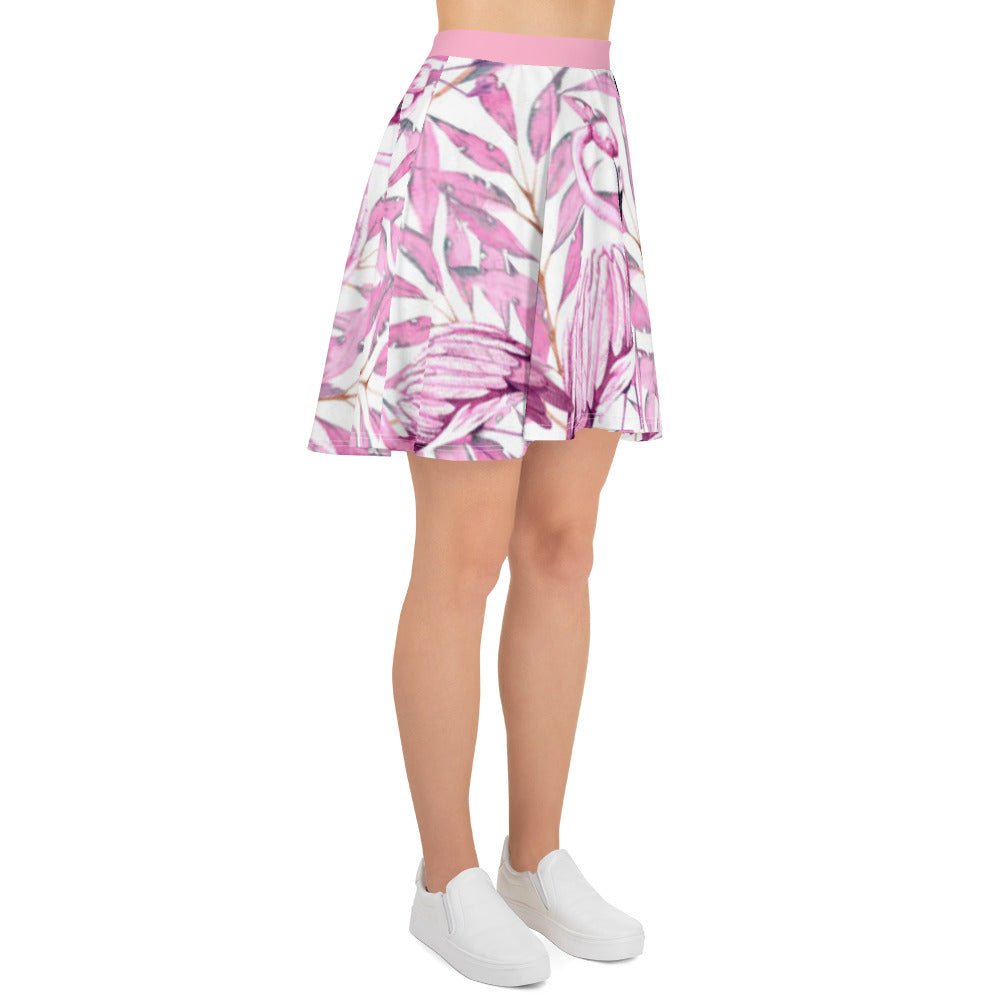 Skater Women's skater skirt, Multi color skirt, Blooming pattern skater skirt, Cut & sew sublimation skirt, skater skirt for summer and spring Skirt, - PratSN