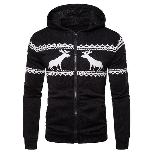 Solid Color Fawn Hooded Sweatshirt - PratSN