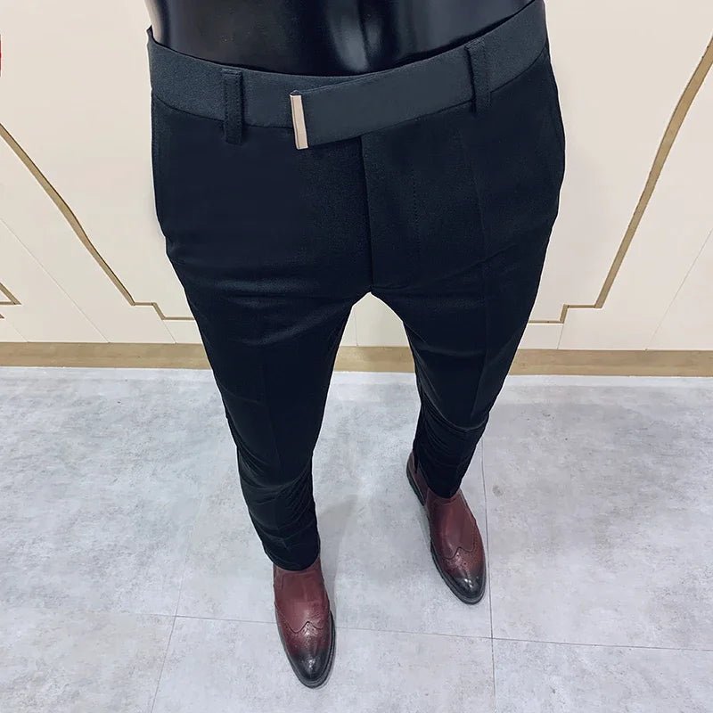 Spring and Autumn Men's Pants Fashion Korean Slim Men's Casual Ankle Pants Streetwear Men's Pants Men's Black Grey - PratSN