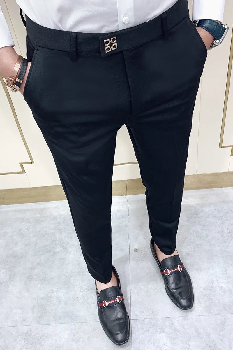 Spring and Autumn Men's Pants Fashion Korean Slim Men's Casual Ankle Pants Streetwear Men's Pants Men's Black Grey - PratSN