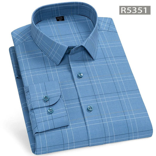 Spring and Summer Clothes Middle - Aged Father Long - Sleeved Shirt for the Elderly - PratSN