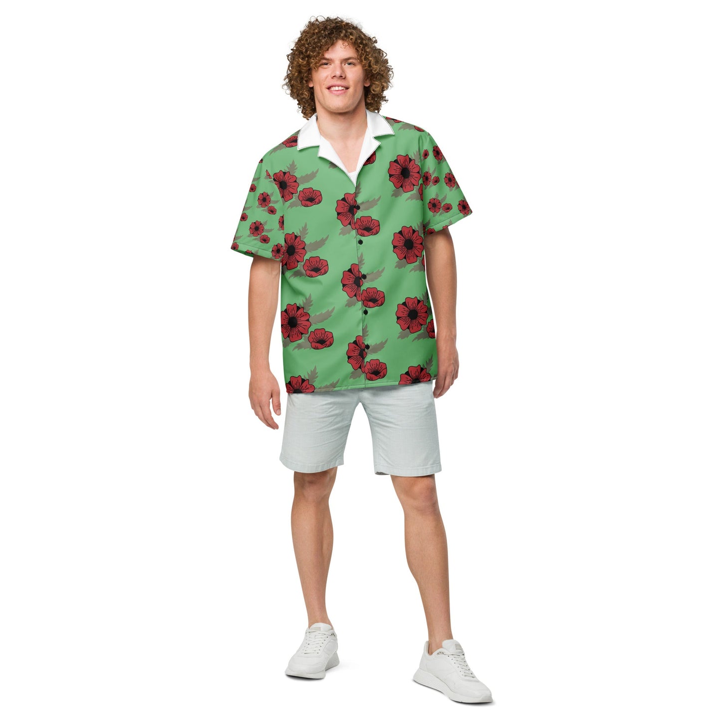 Spring and Summer looming Pattern Button Shirt - Unisex button Shirt - PratSN