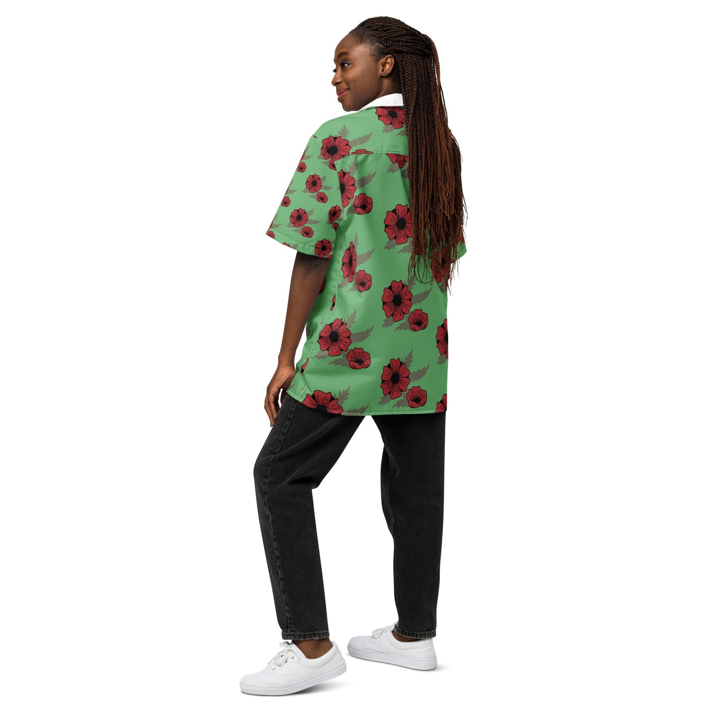 Spring and Summer looming Pattern Button Shirt - Unisex button Shirt - PratSN