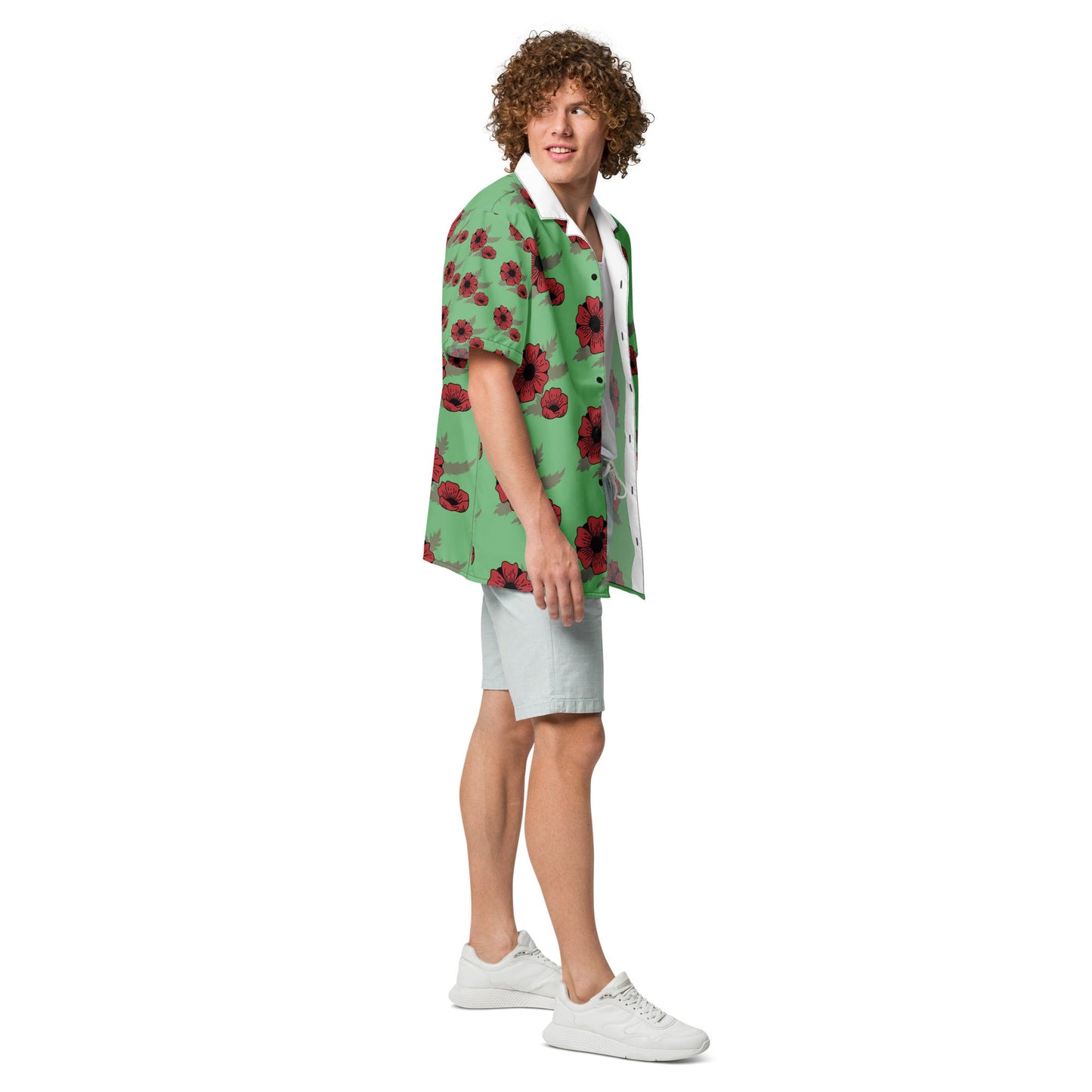 Spring and Summer looming Pattern Button Shirt - Unisex button Shirt - PratSN
