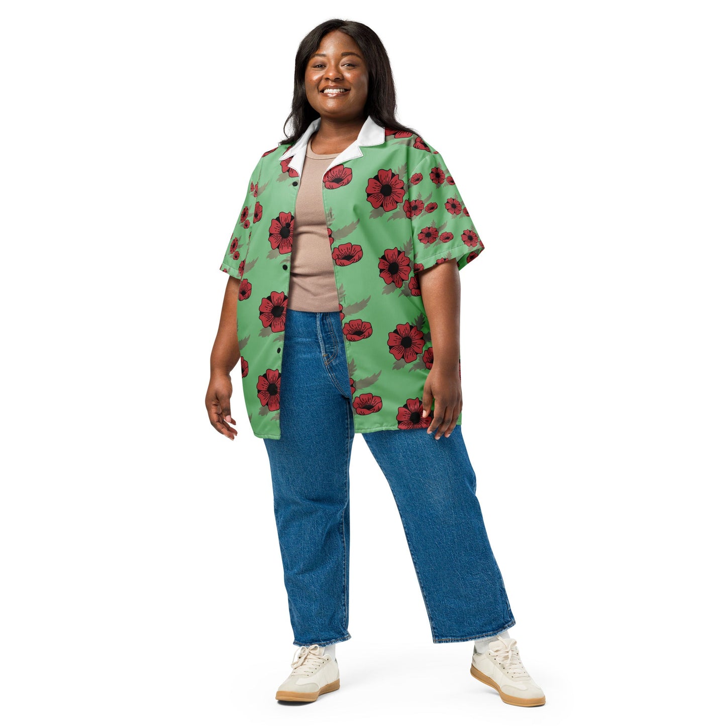 Spring and Summer looming Pattern Button Shirt - Unisex button Shirt - PratSN