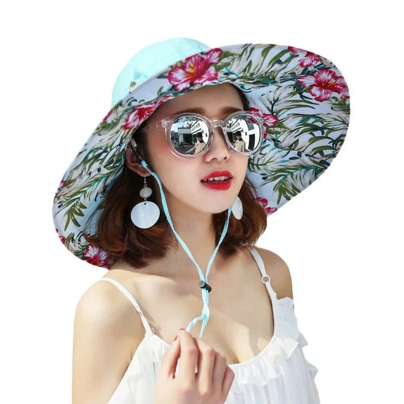 Spring And Summer New Foldable Fisherman Hat, Summer Double - Sided Sunscreen Hat, Beach Basin Hat, Travel Sun Hat - PratSN