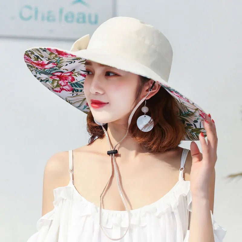 Spring And Summer New Foldable Fisherman Hat, Summer Double - Sided Sunscreen Hat, Beach Basin Hat, Travel Sun Hat - PratSN