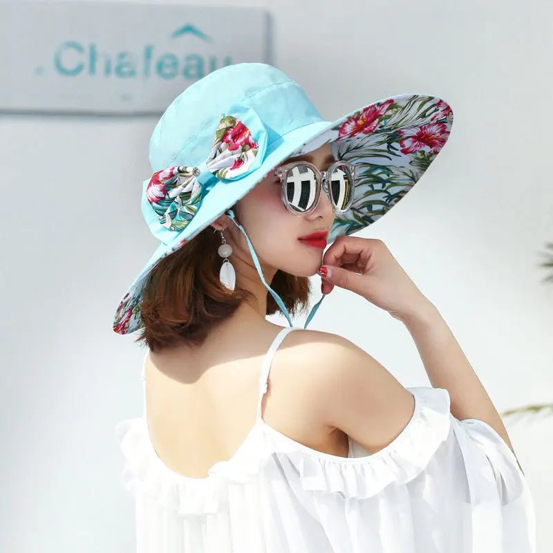 Spring And Summer New Foldable Fisherman Hat, Summer Double - Sided Sunscreen Hat, Beach Basin Hat, Travel Sun Hat - PratSN