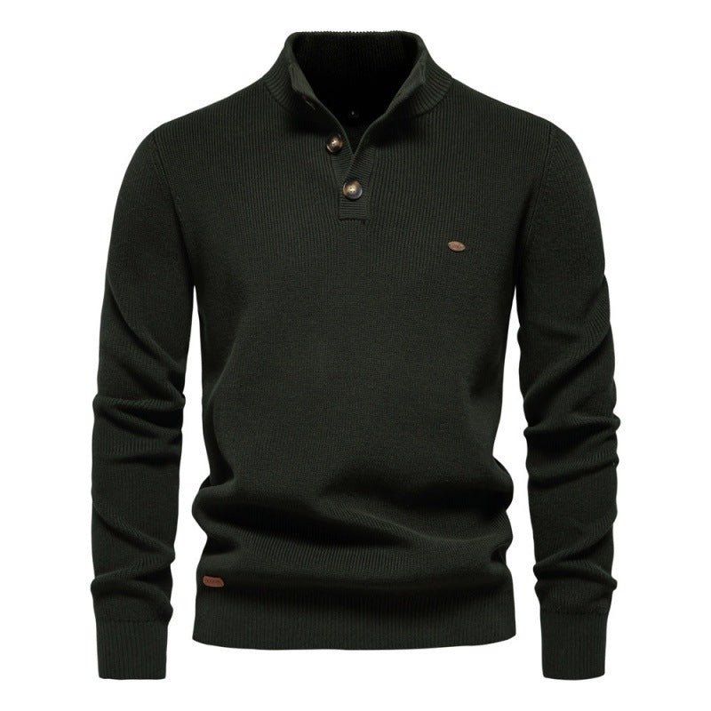 Stand Collar Men's High Quality Business Sweater Casual Sweater - PratSN