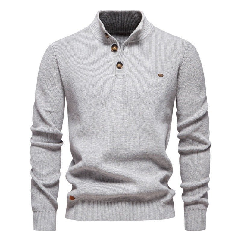 Stand Collar Men's High Quality Business Sweater Casual Sweater - PratSN