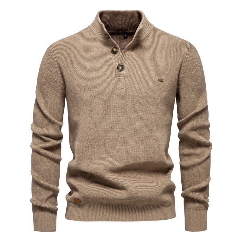 Stand Collar Men's High Quality Business Sweater Casual Sweater - PratSN