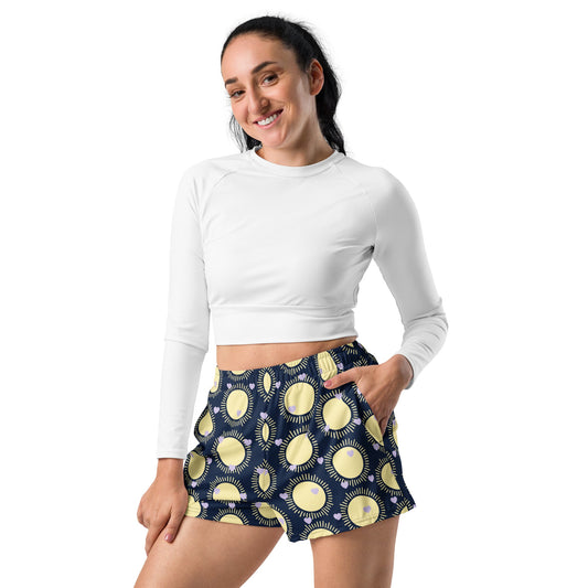 Stylish and Trendy All - Over Print Women's Athletic Shorts - PratSN