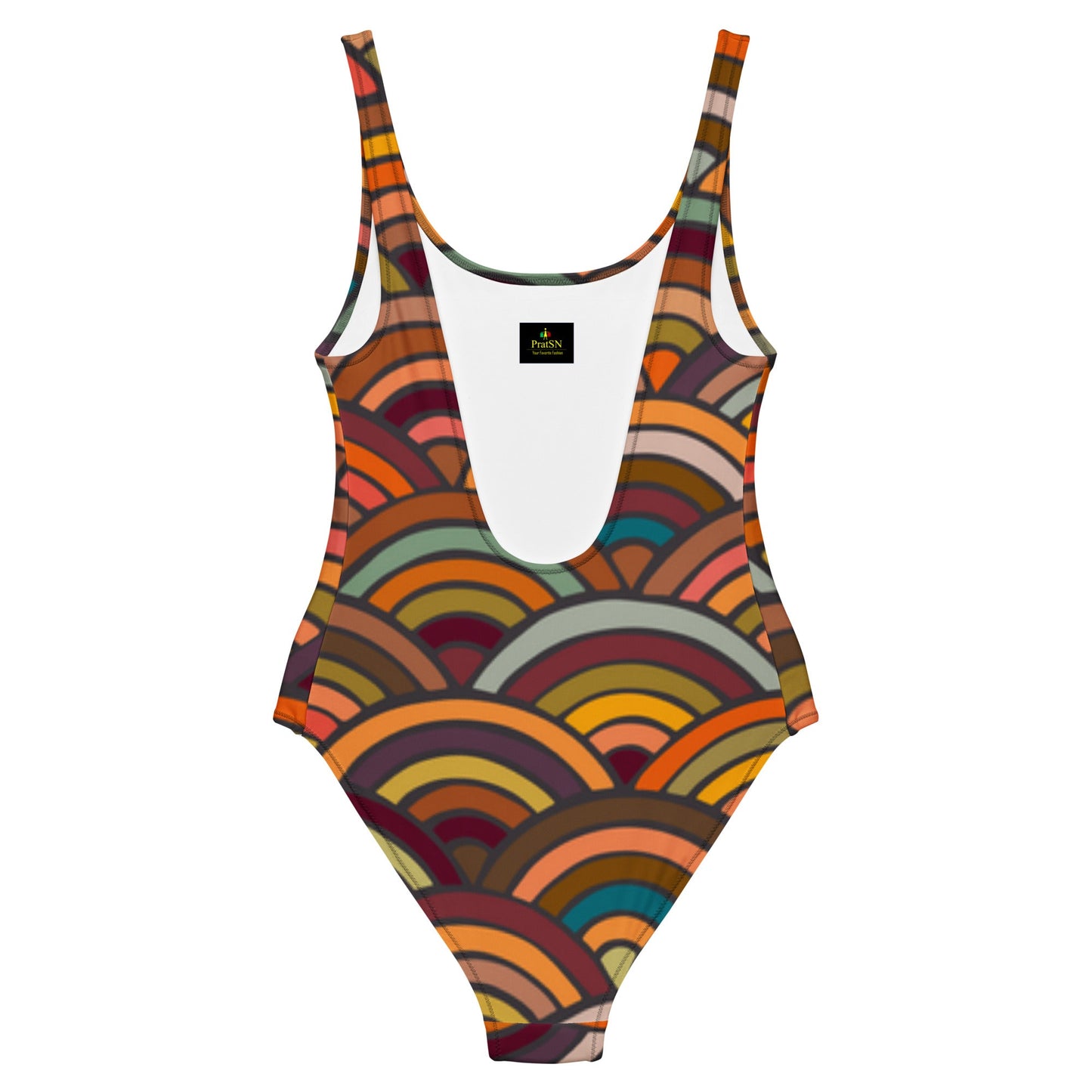 Stylish Beachwear | Women's Multicolor Circular Pattern Swimsuits | Beach Dress - PratSN