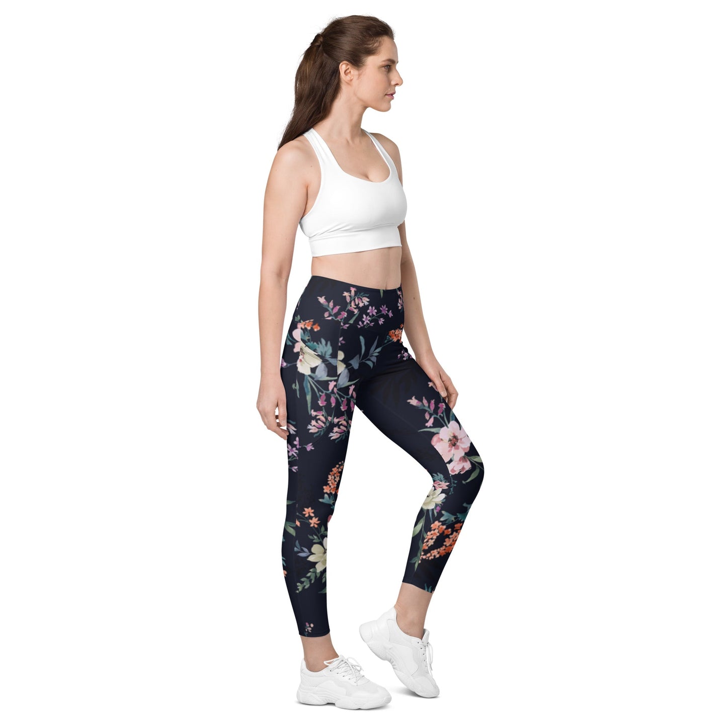 Stylish floral Women's Activewear Pants with Functional Pockets - PratSN