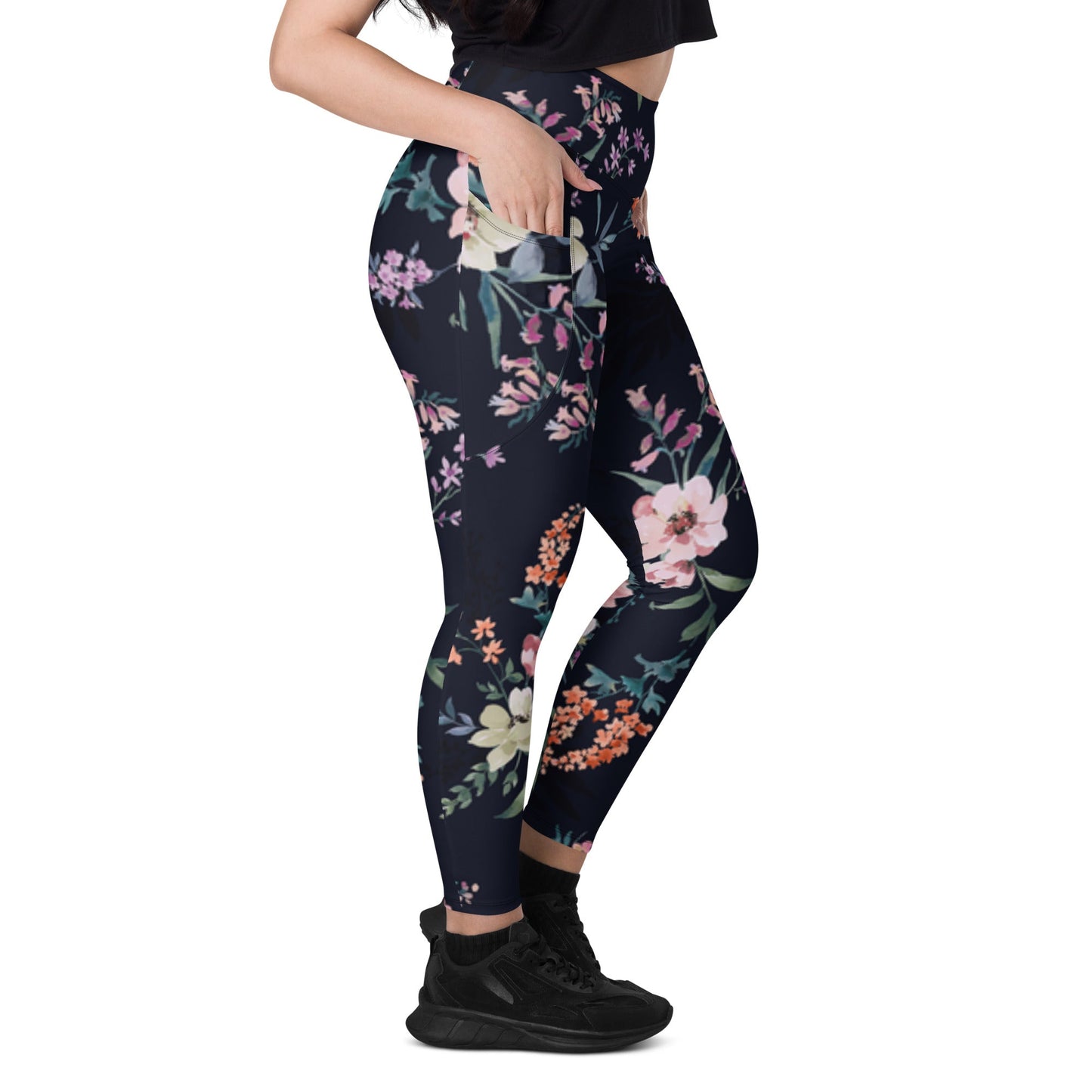 Stylish floral Women's Activewear Pants with Functional Pockets - PratSN