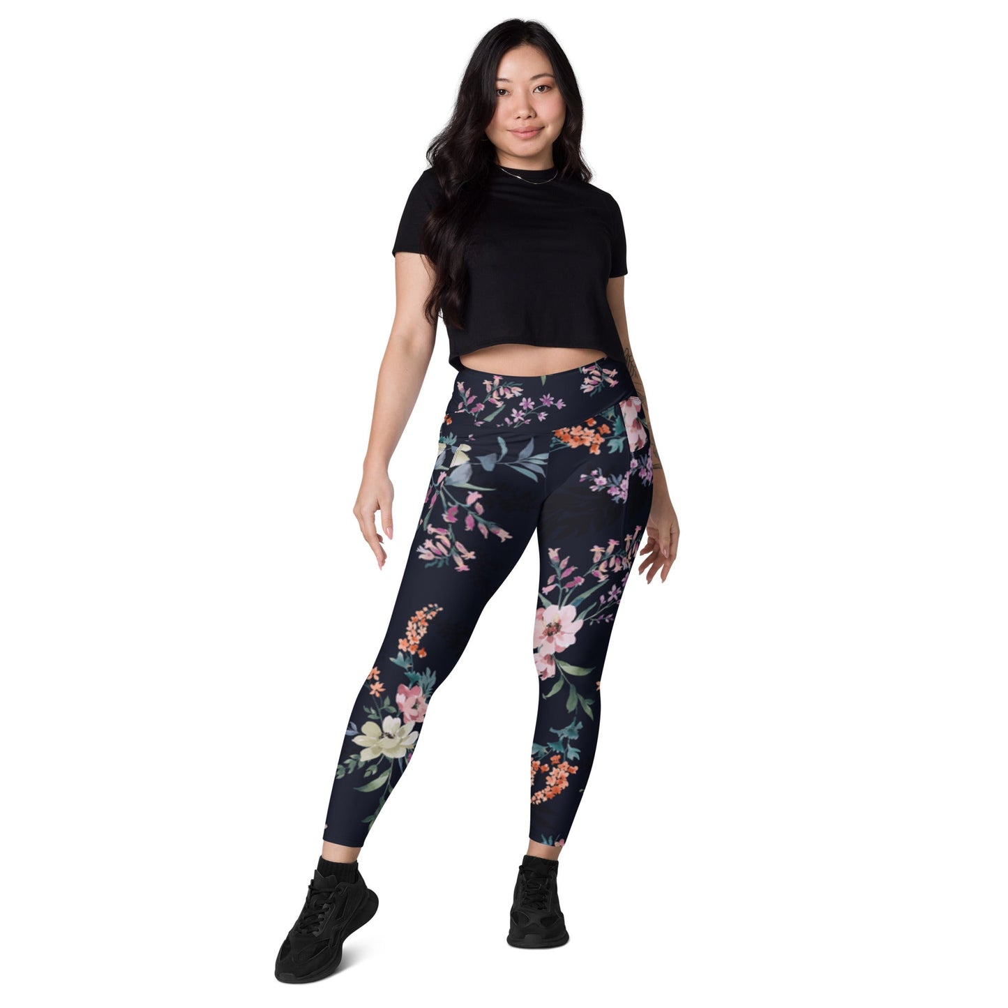 Stylish floral Women's Activewear Pants with Functional Pockets - PratSN