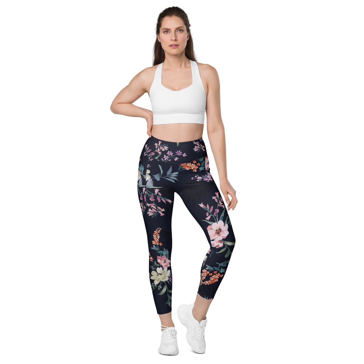Stylish floral Women's Activewear Pants with Functional Pockets - PratSN