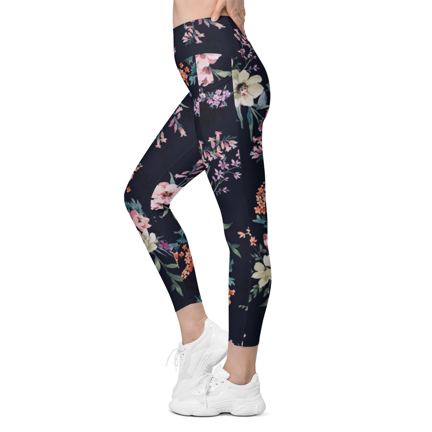 Stylish floral Women's Activewear Pants with Functional Pockets - PratSN
